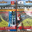 Nathan Trail Lock Laces Running Fitness Shoe Laces Lime Punch 2 Pairs New