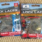 Nathan Trail Lock Laces Running Fitness Shoe Laces Nathan Grey 2 Pairs New