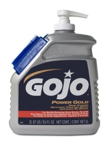 Gojo 0988-02 Power Gold Hand Cleaner with GRIPPIT Nail Brush, 2 Liters  [Misc.]