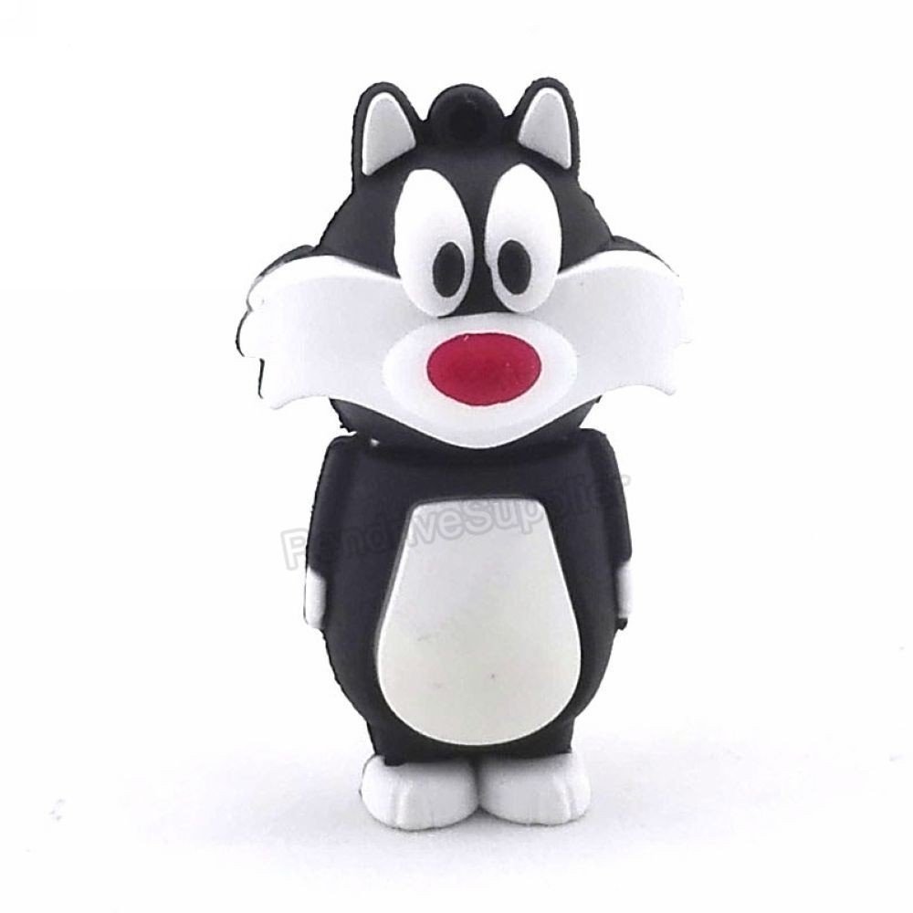 16GB Black Pendrive Sylvester Cat Cartoon USB Flash drive Memory Thumb Stick lA548