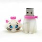 16GB White Pendrive Sitting Cat Collar Model USB Flash drive Memory Thumb Stick lA591