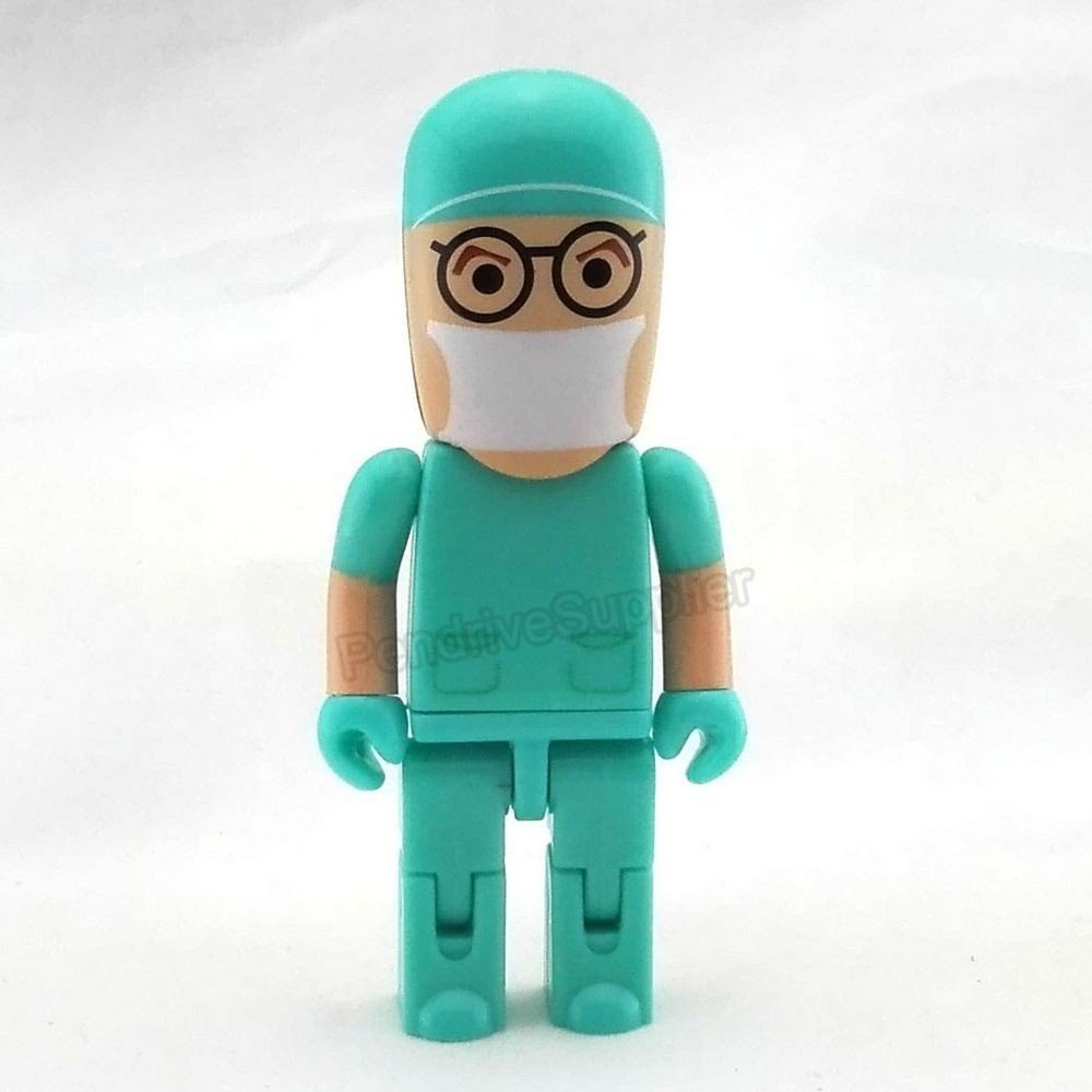 16GB Blue Hat Pendrive Man Doctor Surgeon Robot USB Flash drive Memory Thumb Stick lE007