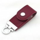 16GB Brown Pendrive Leather Snap Button Design USB Flash drive Memory Thumb Stick lJ004