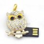 16GB Pendrive Owl on Branch Crystal USB Flash drive Memory Thumb Stick lM002