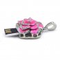 16GB Pink Pendrive Flower Crystal USB Flash drive Memory Thumb Stick lM024