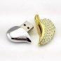 16GB Metal Pendrive Heart Leaf Crystal USB Flash drive Memory Thumb Stick lM140