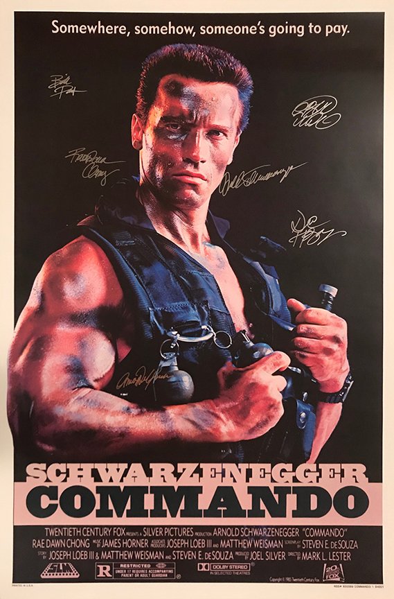Commando Signed Movie Poster