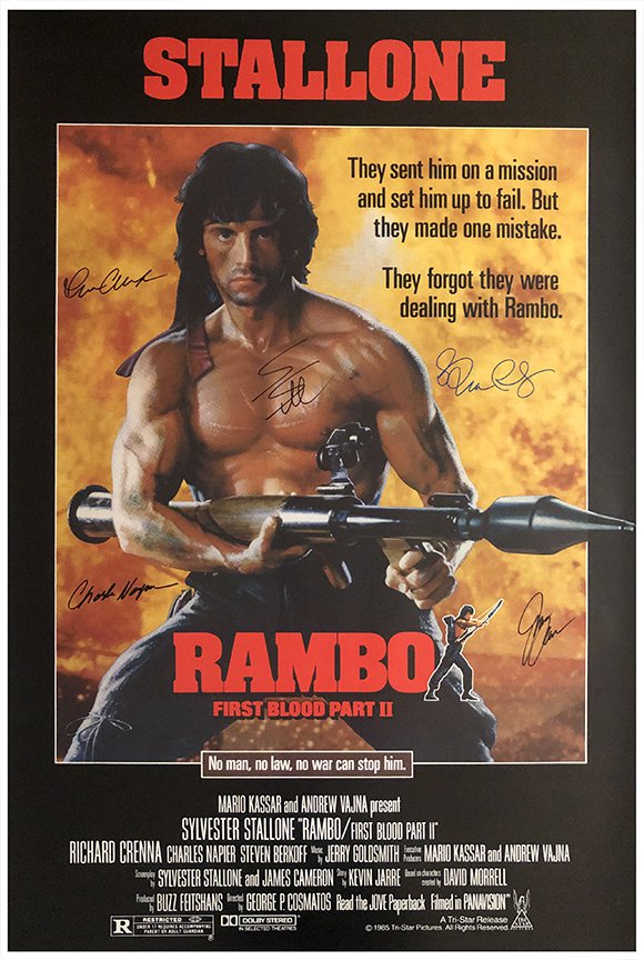 Rambo Signed Movie Poster