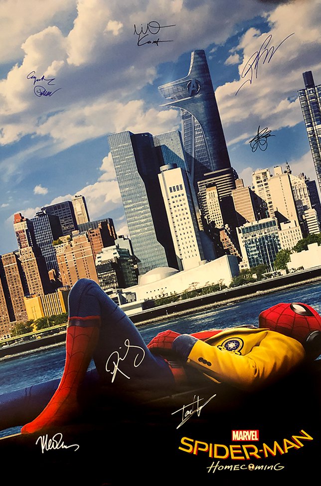 SPIDER-MAN HOMECOMING Signed Movie Poster