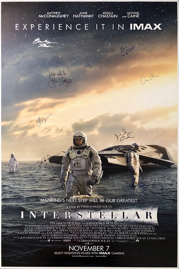 Interstellar Signed Movie Poster