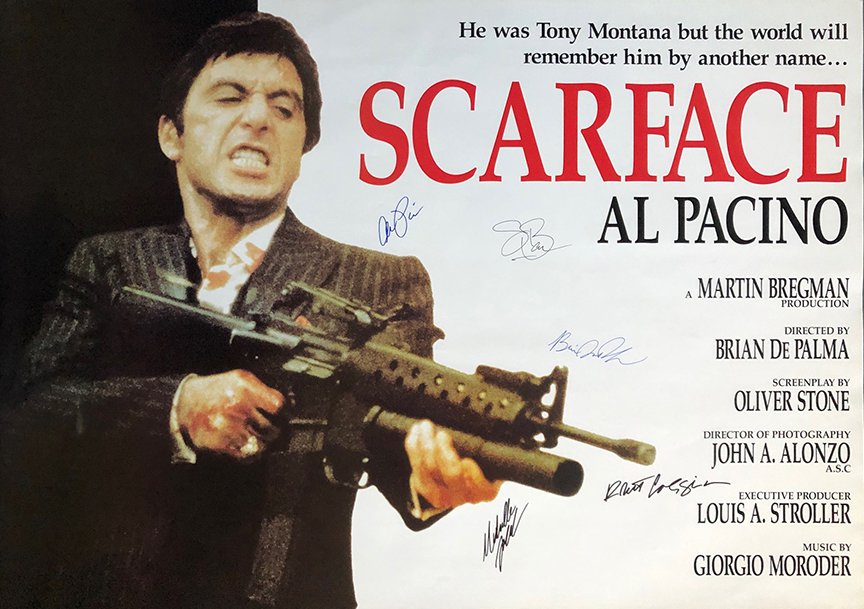 Scarface  Signed Movie Poster