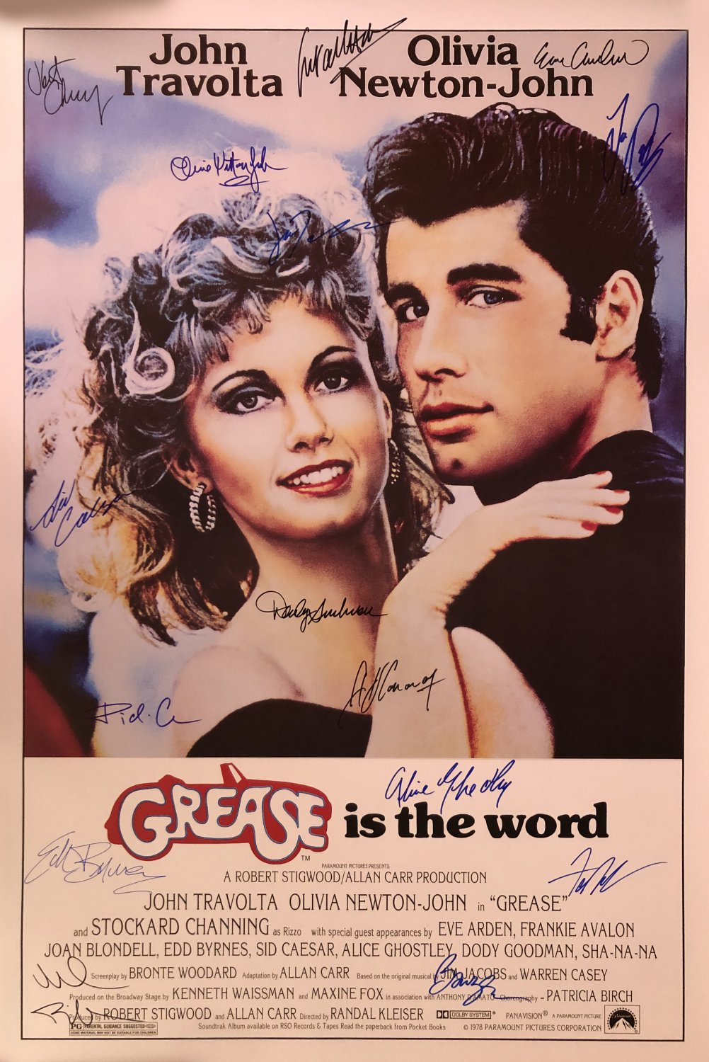 Grease Signed Movie Poster