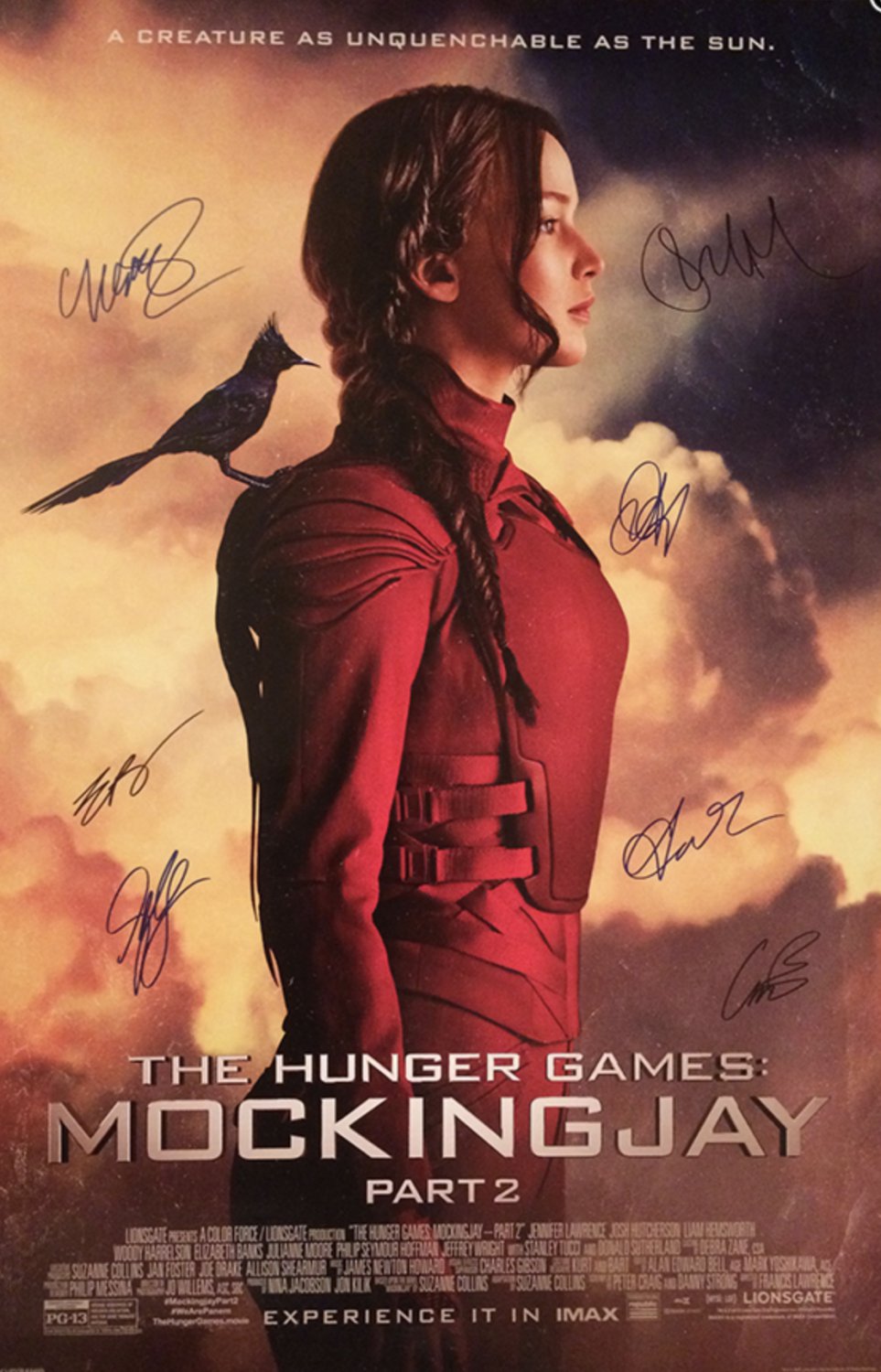 The Hunger games Signed Movie Poster