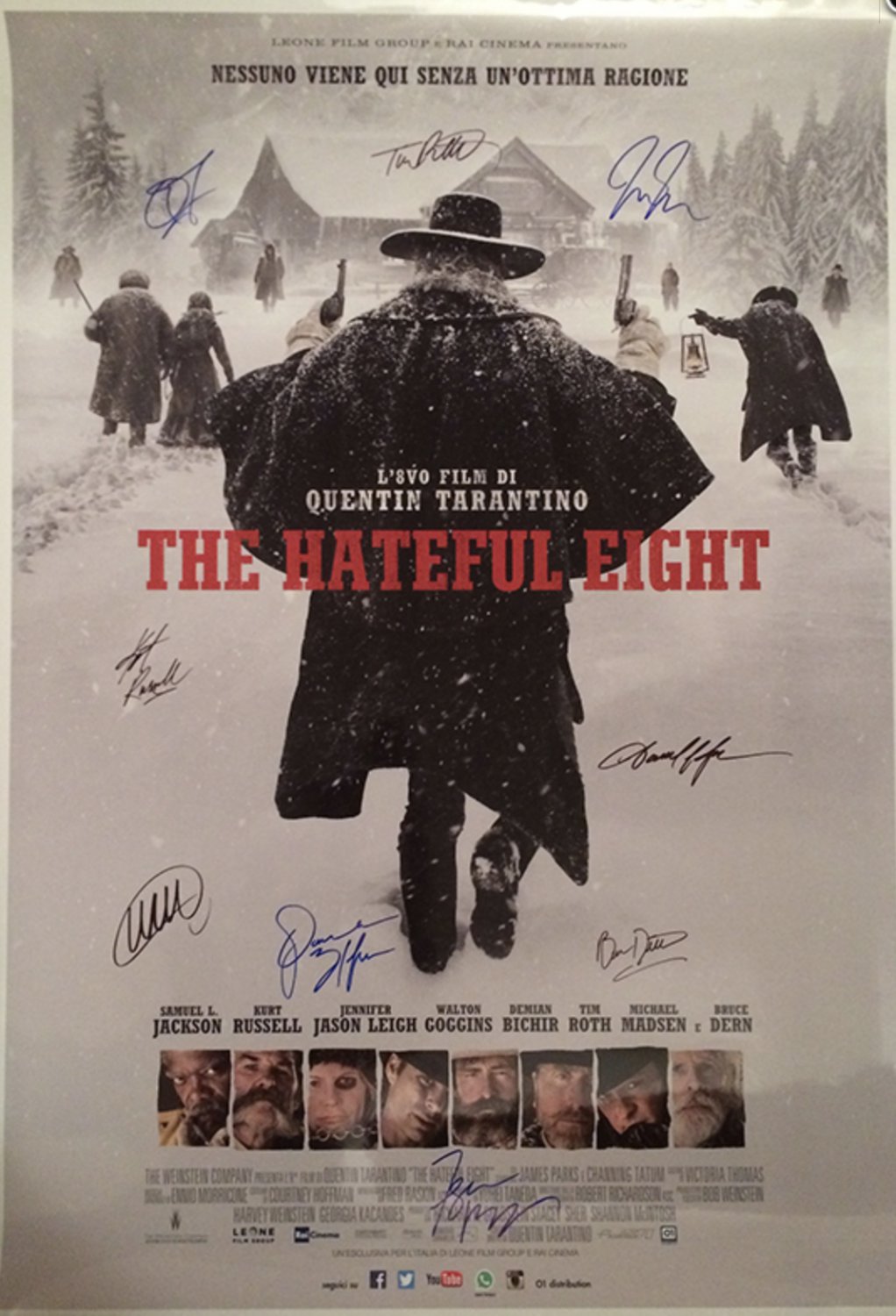 THE HATEFUL EIGHT Signed Movie Poster