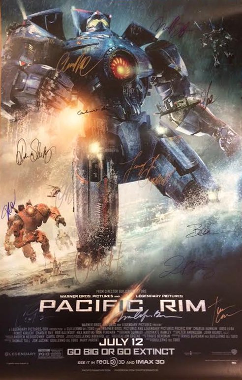 Pacific Rim signed movie poster