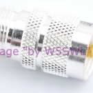 Coax Adapter UHF Silver Male to N Female - by W5SWL ®