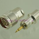 Coax Connector Silver N Male Easy Fit for RG-8A/U RG-213 Series Cable - by W5SWL ®