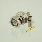 Coax Connector BNC Male Crimp for RG-174 LMR-100 Series Cable 2-pack - by W5SWL ®