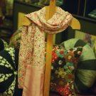 Hand painted silk scarf pink flower Silk Scarves Spring RB397 FREE SHIPPING