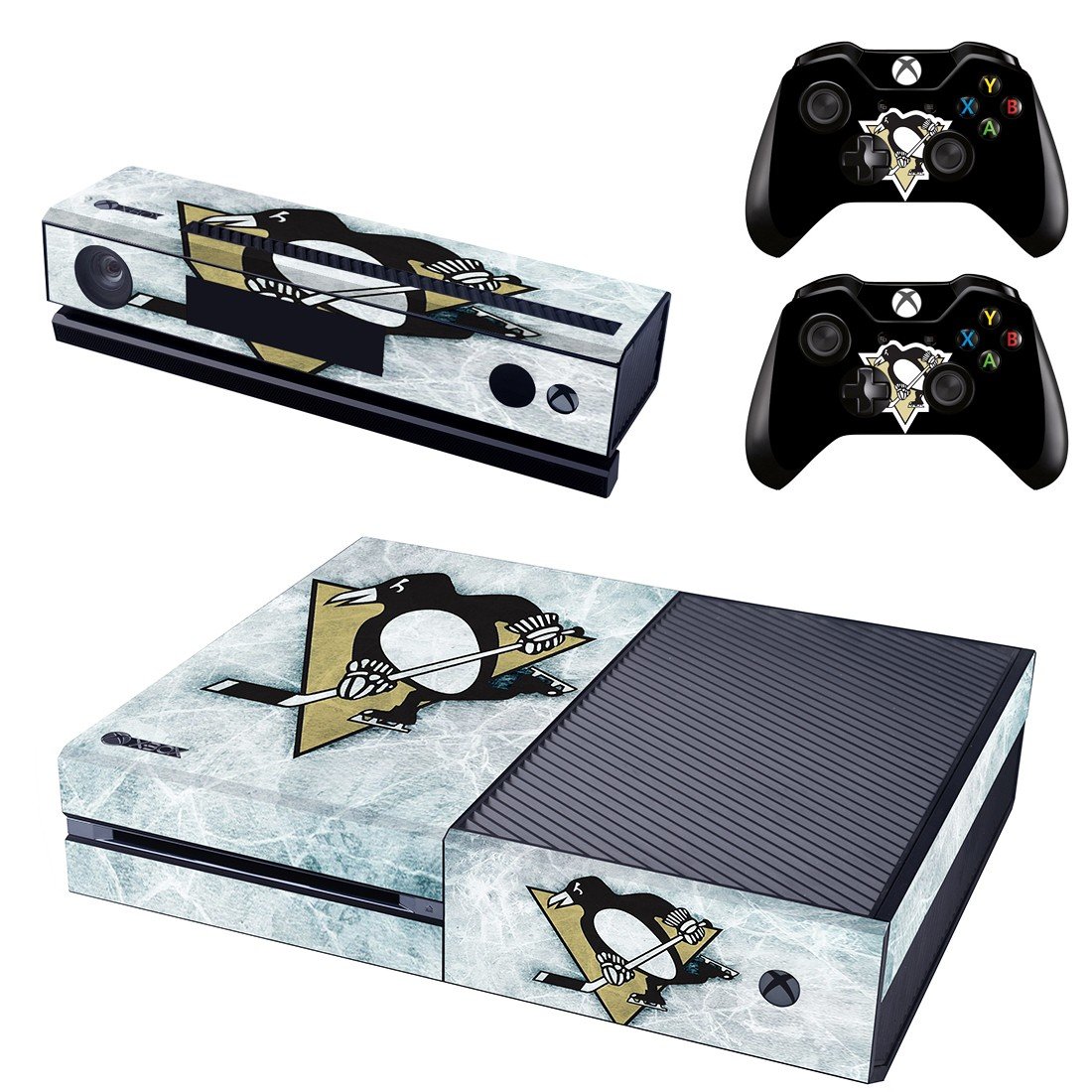 cartoon penguin skin decal for Xbox one console and controllers