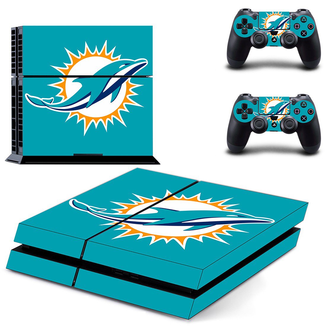 Dolphins miami ps4 skin decal for console and controllers