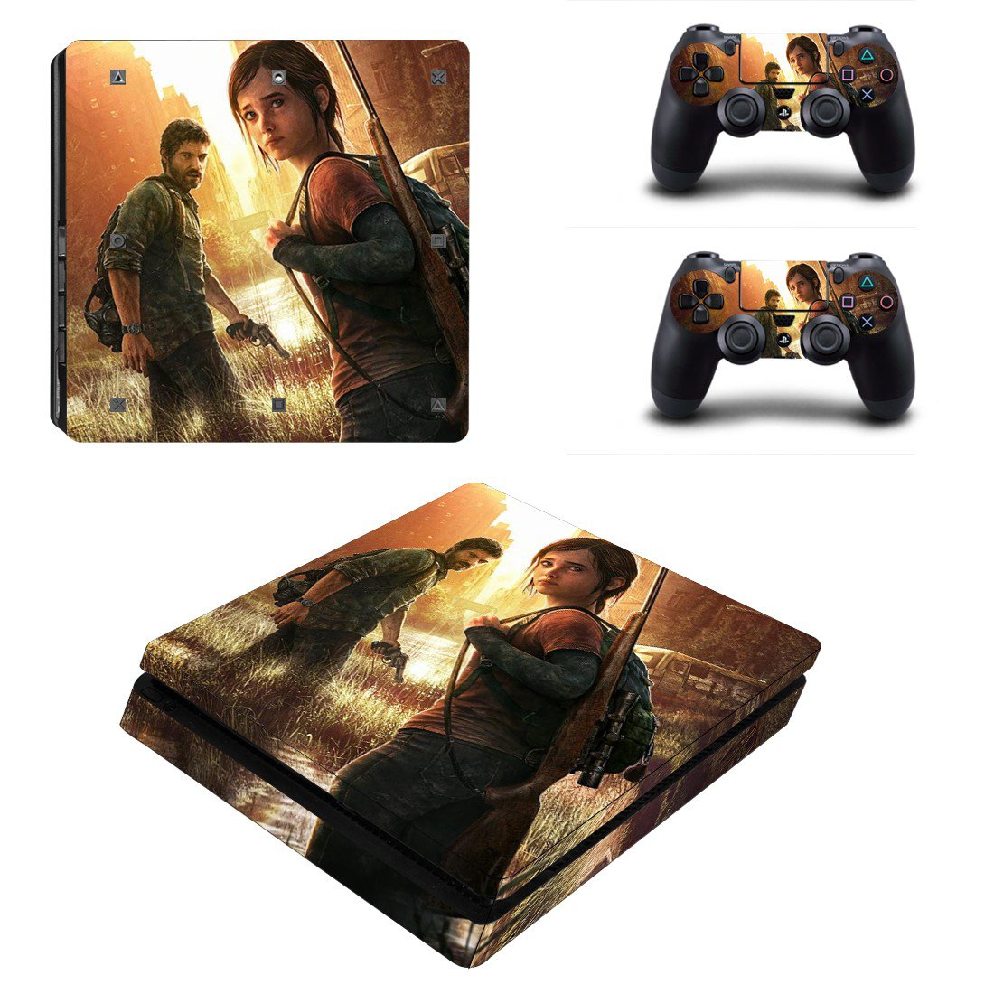 Last of us Play Station 4 slim skin decal for console and 2 controllers