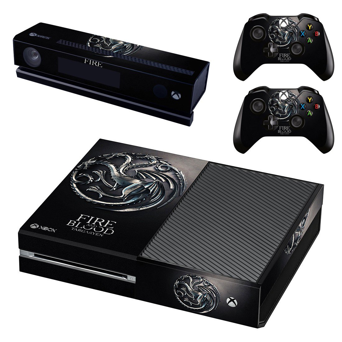 Fire and blood targaryen skin decal for Xbox one console and controllers