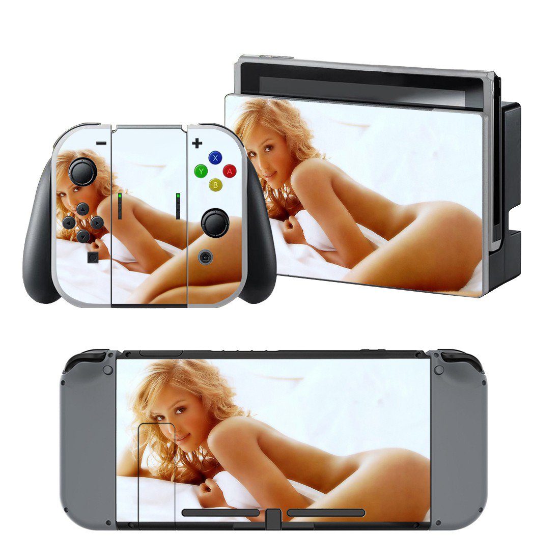 Nude Girl design decal for Nintendo switch console sticker skin. 
