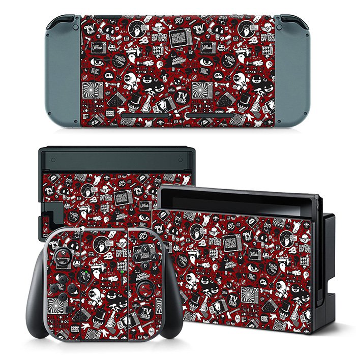 Hipster Pattern design decal for Nintendo switch console sticker skin