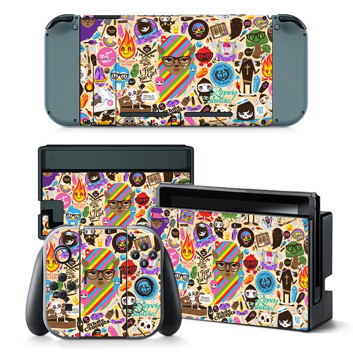 Blood Sweat Vector design decal for Nintendo switch console sticker skin