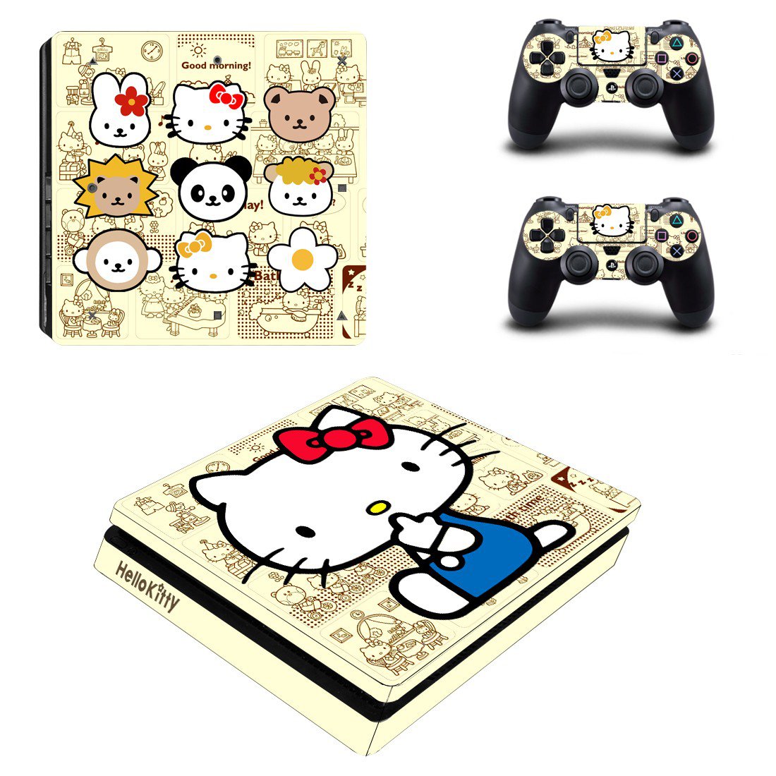  Hello  Kitty  ps4  slim edition skin decal for console and 