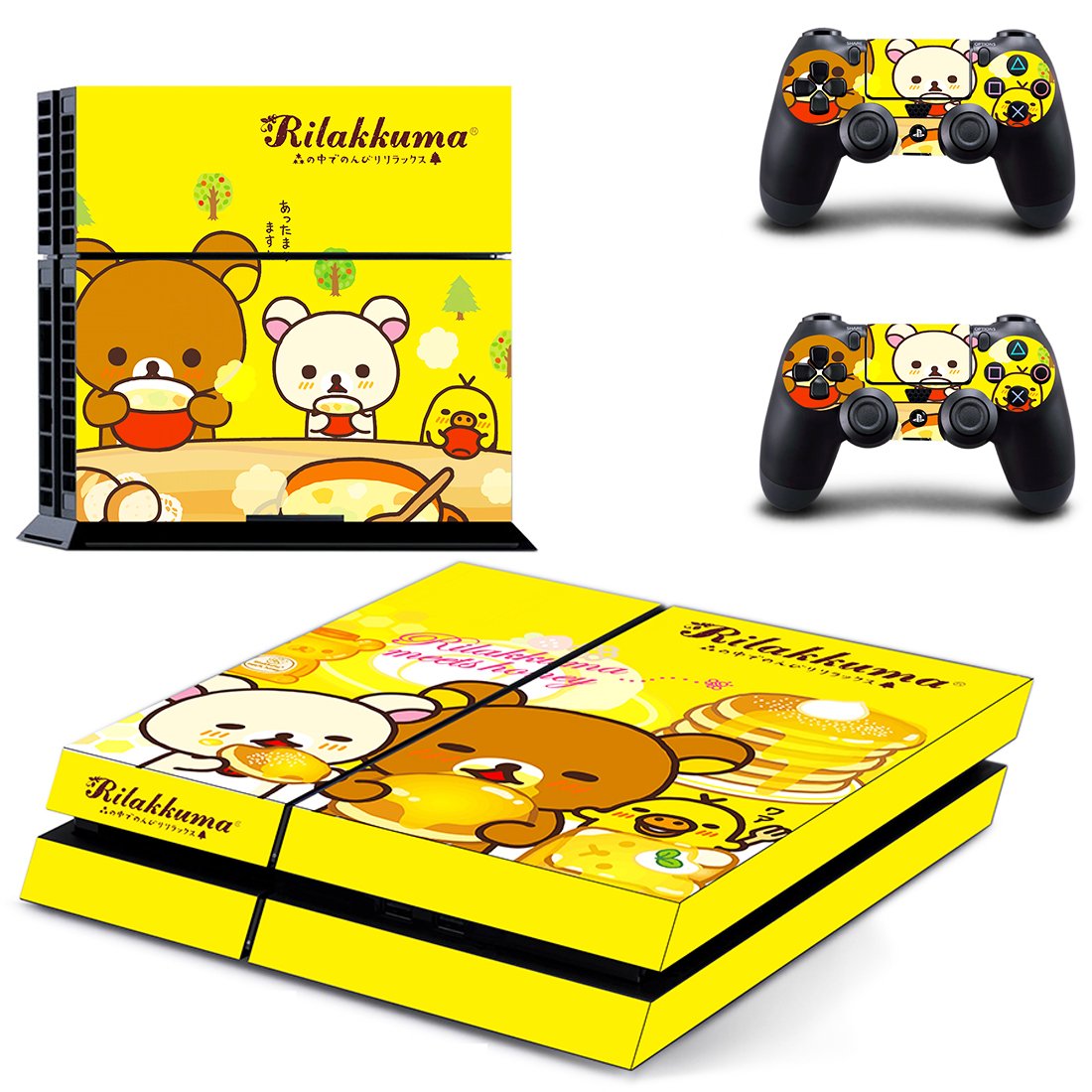 Rilakkuma skin decal for PS4 PlayStation 4 console and 2 controllers