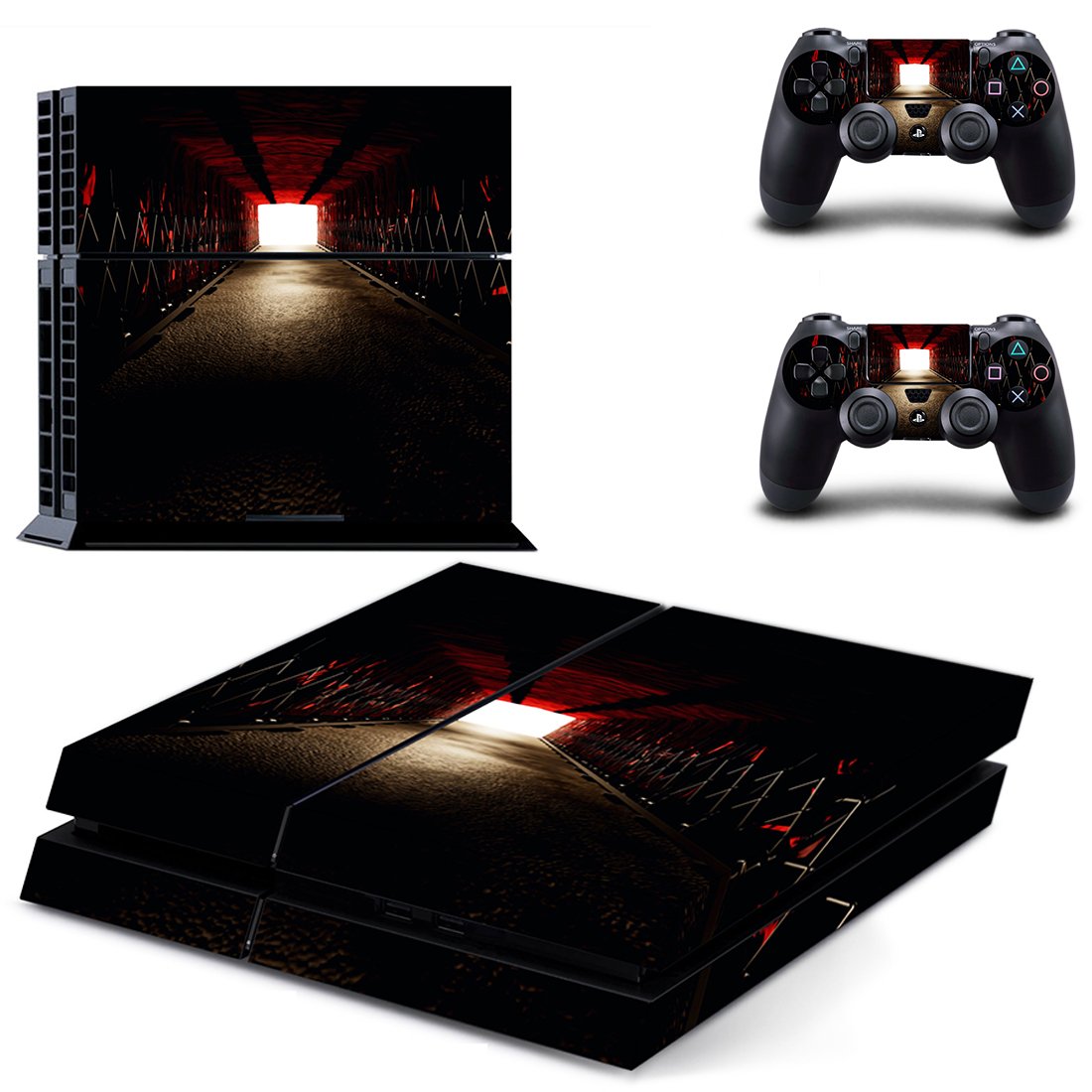 Dark Room skin decal for PS4 PlayStation 4 console and 2 controllers