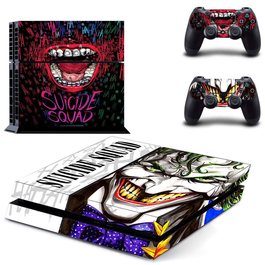 Suicide squad skin decal for ps4 console and controllers