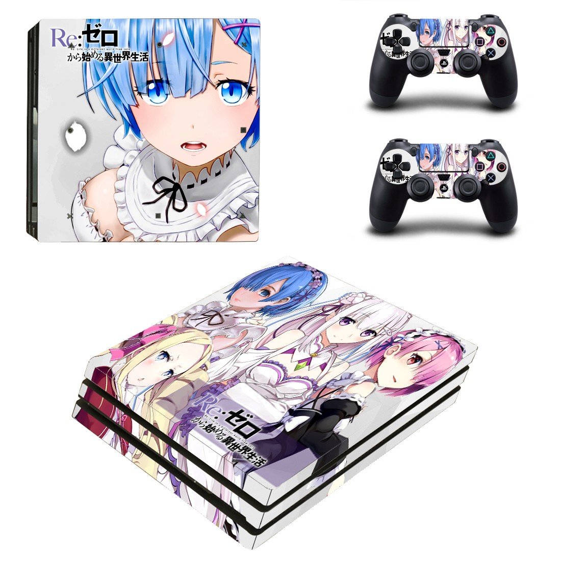 Re zero ps4 pro skin decal for console and controllers