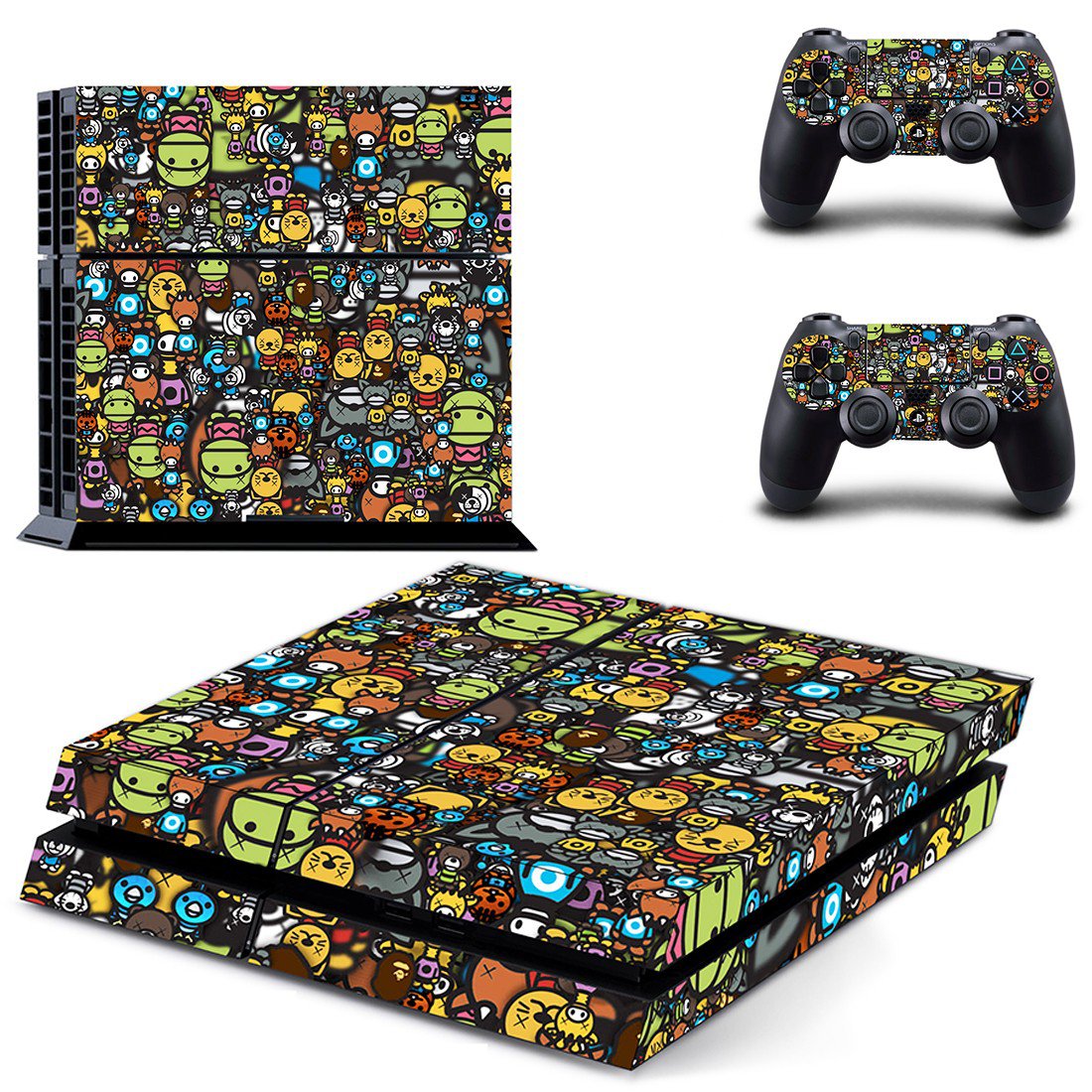 Emoji skin decal for PS4 PlayStation 4 console and 2 controllers