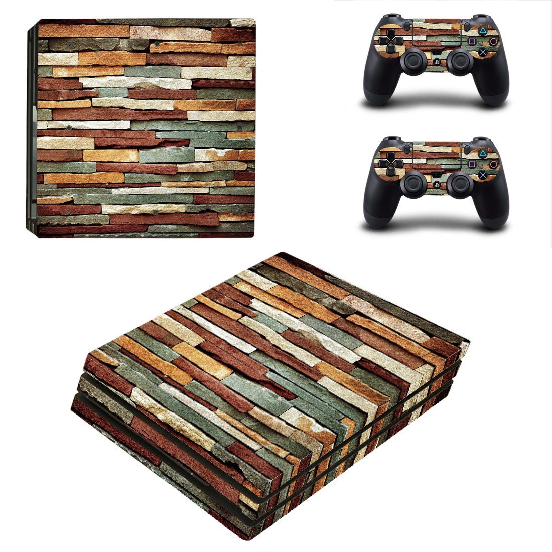 Stone Wall ps4 pro skin decal for console and controllers