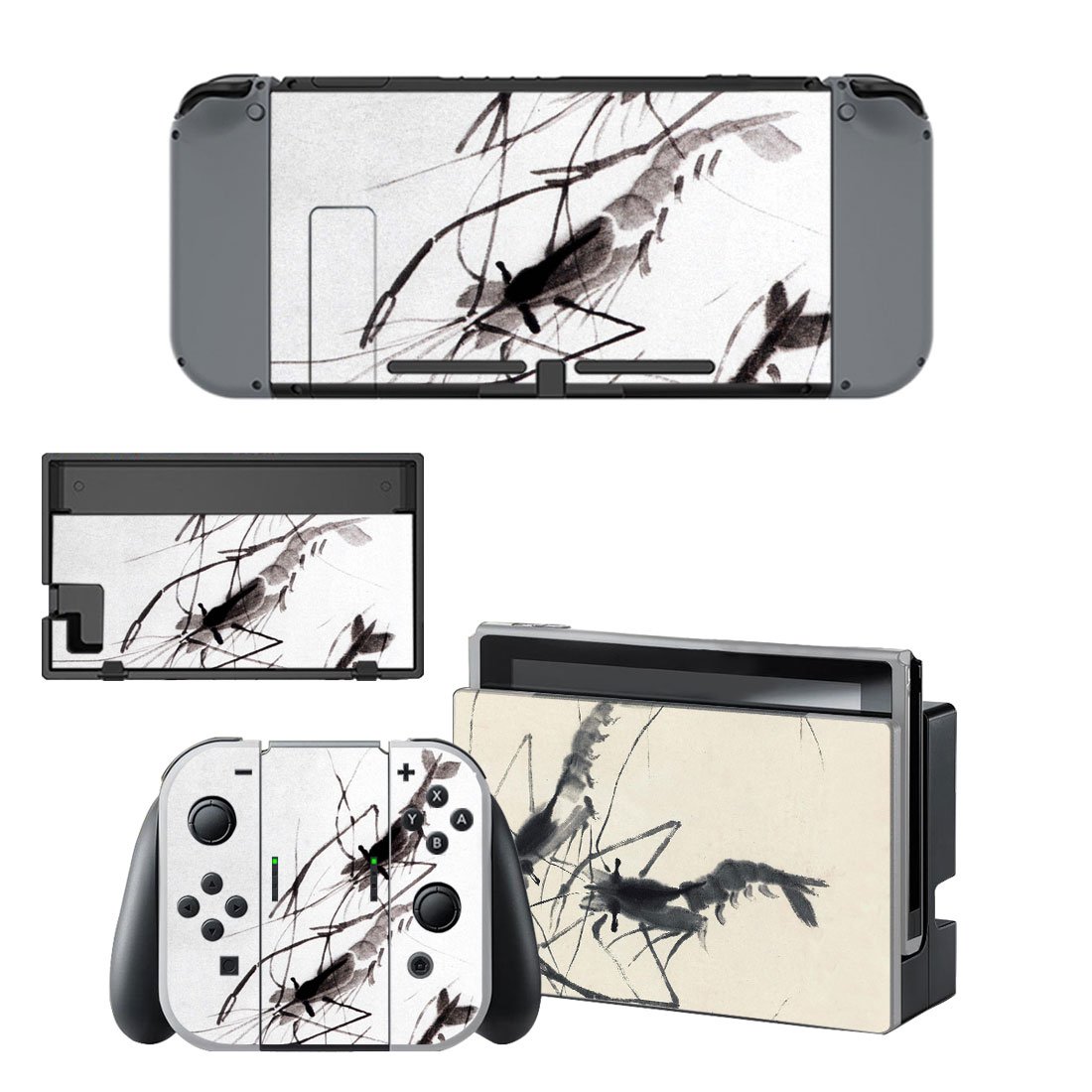Painting Nintendo switch console sticker skin