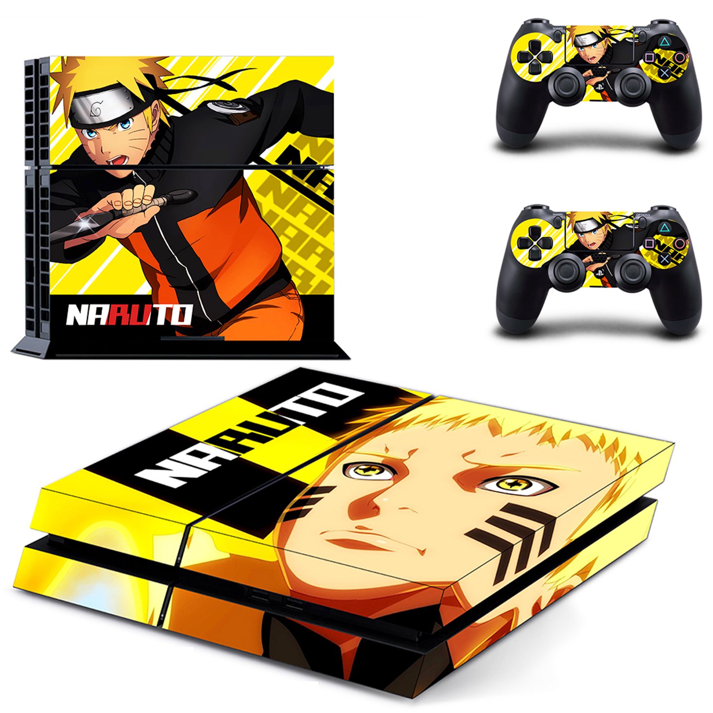 Naruto ps4 skin decal for console and 2 controllers