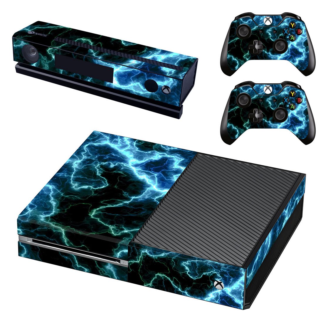 Black Lightning sky skin decal for Xbox one console and controllers