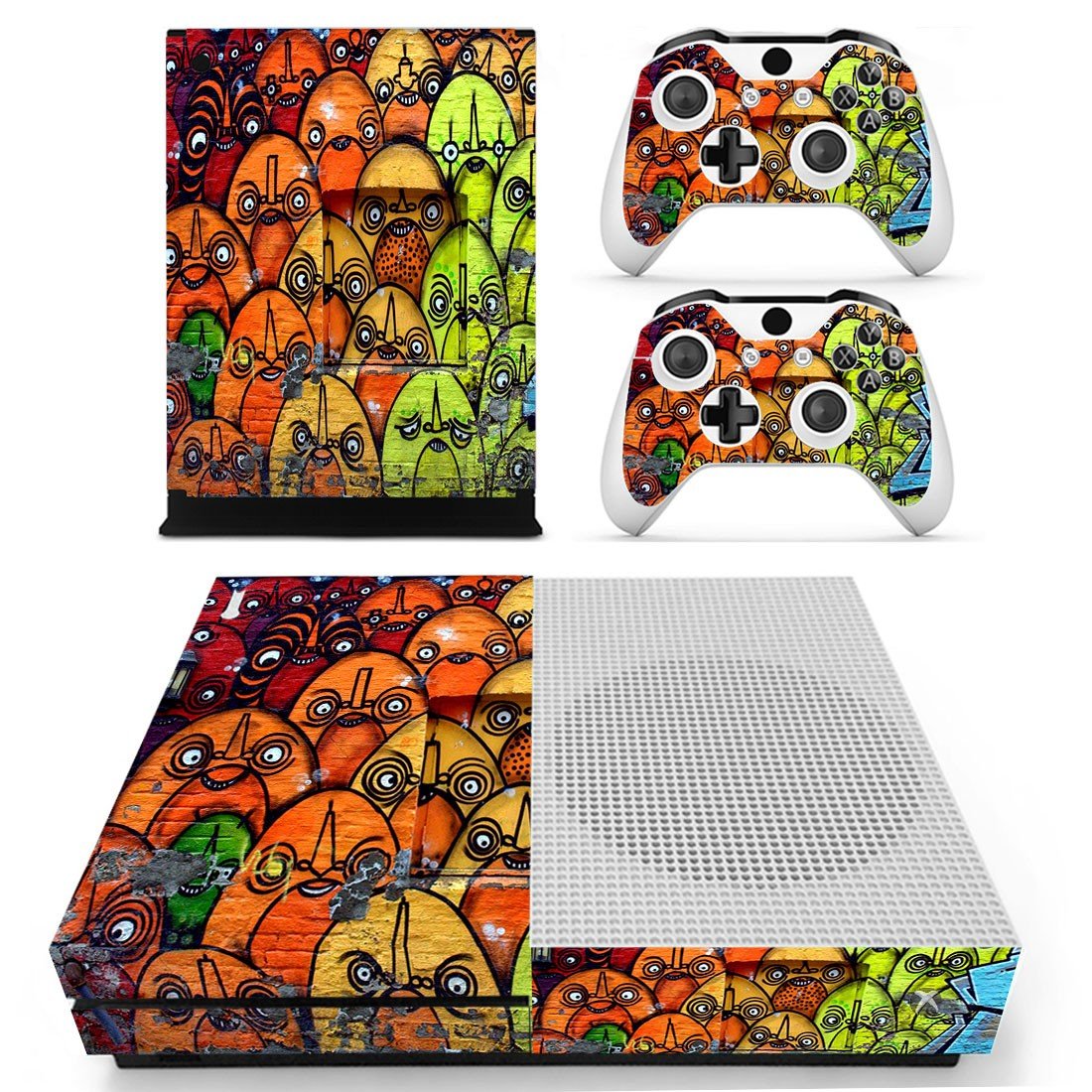 Graffiti skin decal for Xbox one S console and controllers