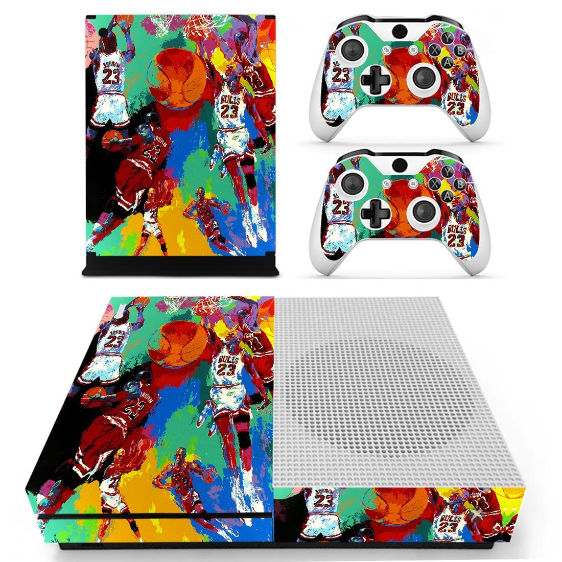 Michael jordan leroy neiman skin decal for Xbox one S console and controllers