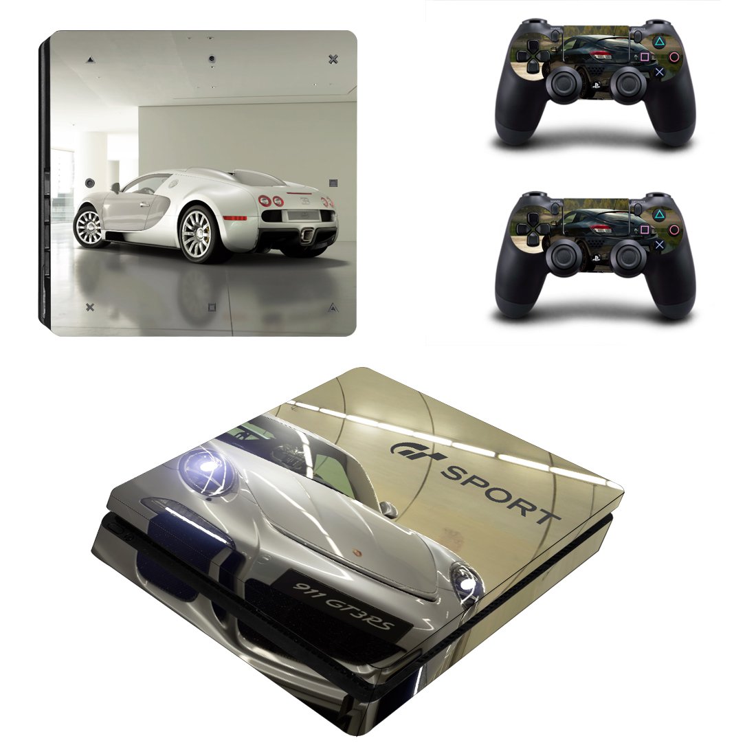 Gran Turismo Sport ps4 slim skin decal for console and controllers