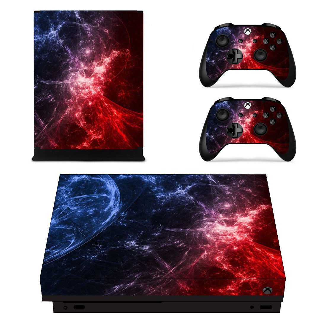 Galaxy xbox one X skin decal for console and 2 controllers