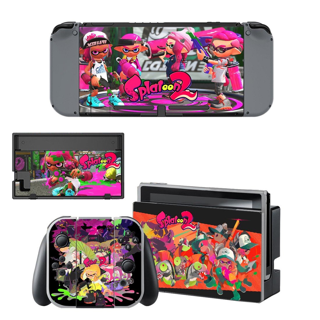 Splatoon 2 Nintendo switch console sticker skin
