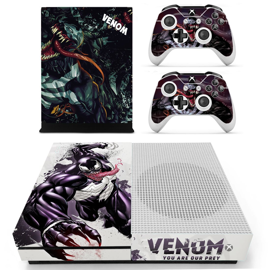 Venom Xbox one S skin decal for console and controllers