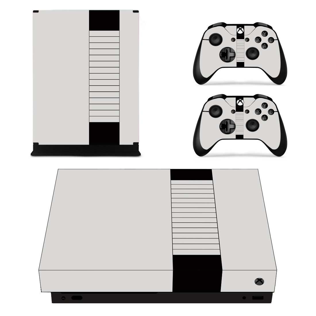 Classic design skin decal for Xbox one X console and controllers