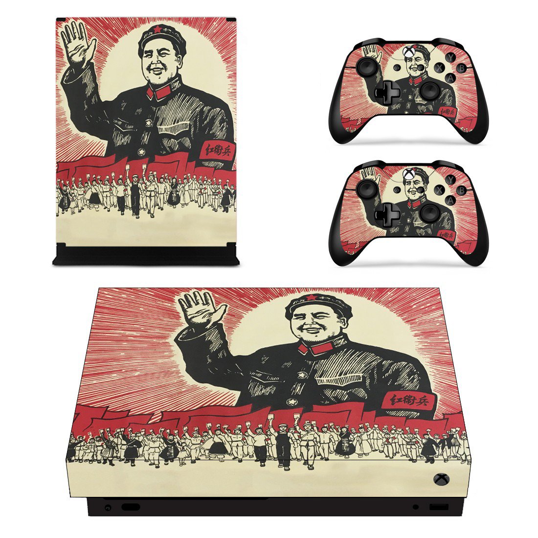 Chinese Revolution skin decal for Xbox one X console and controllers
