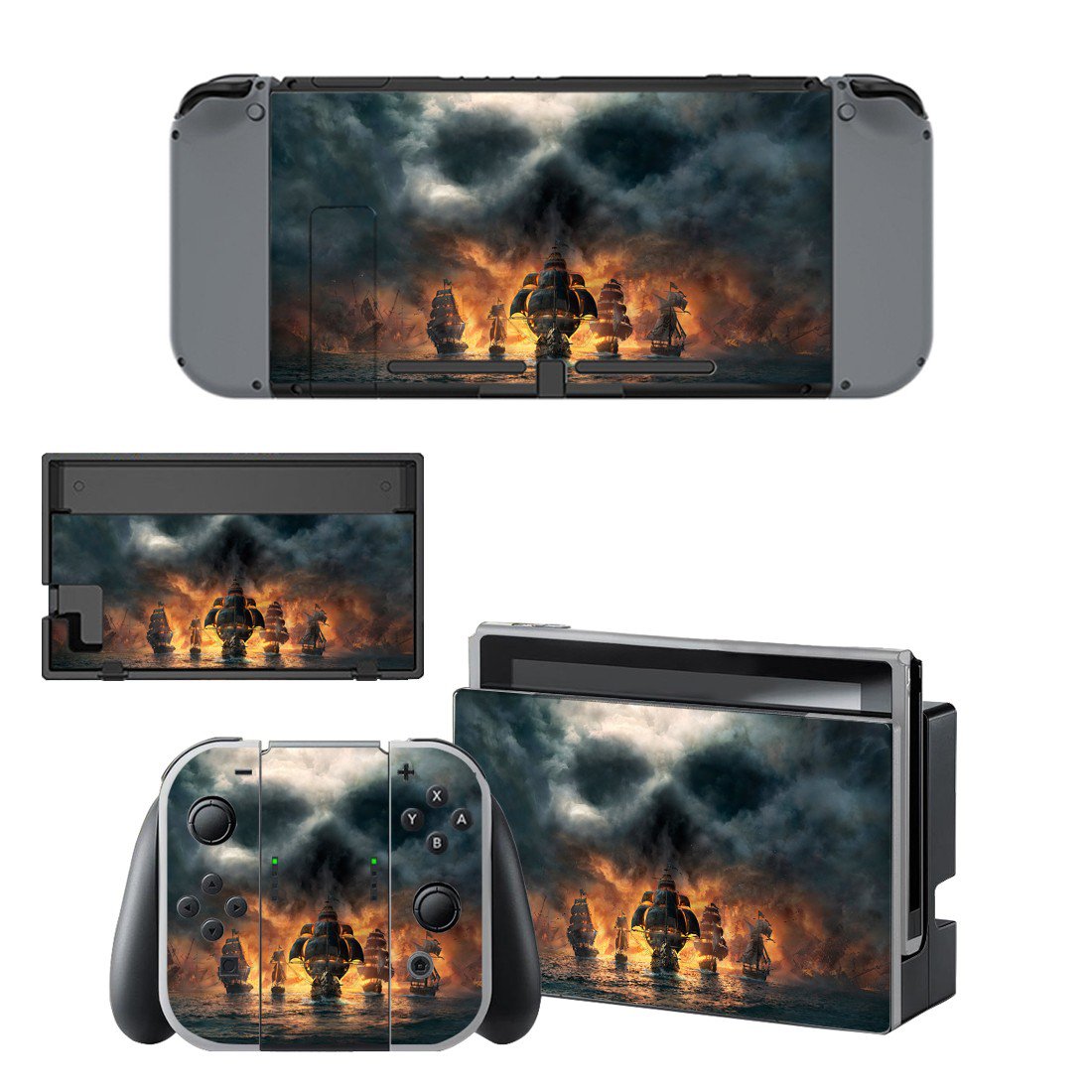 Skull & Bones Nintendo switch console sticker skin