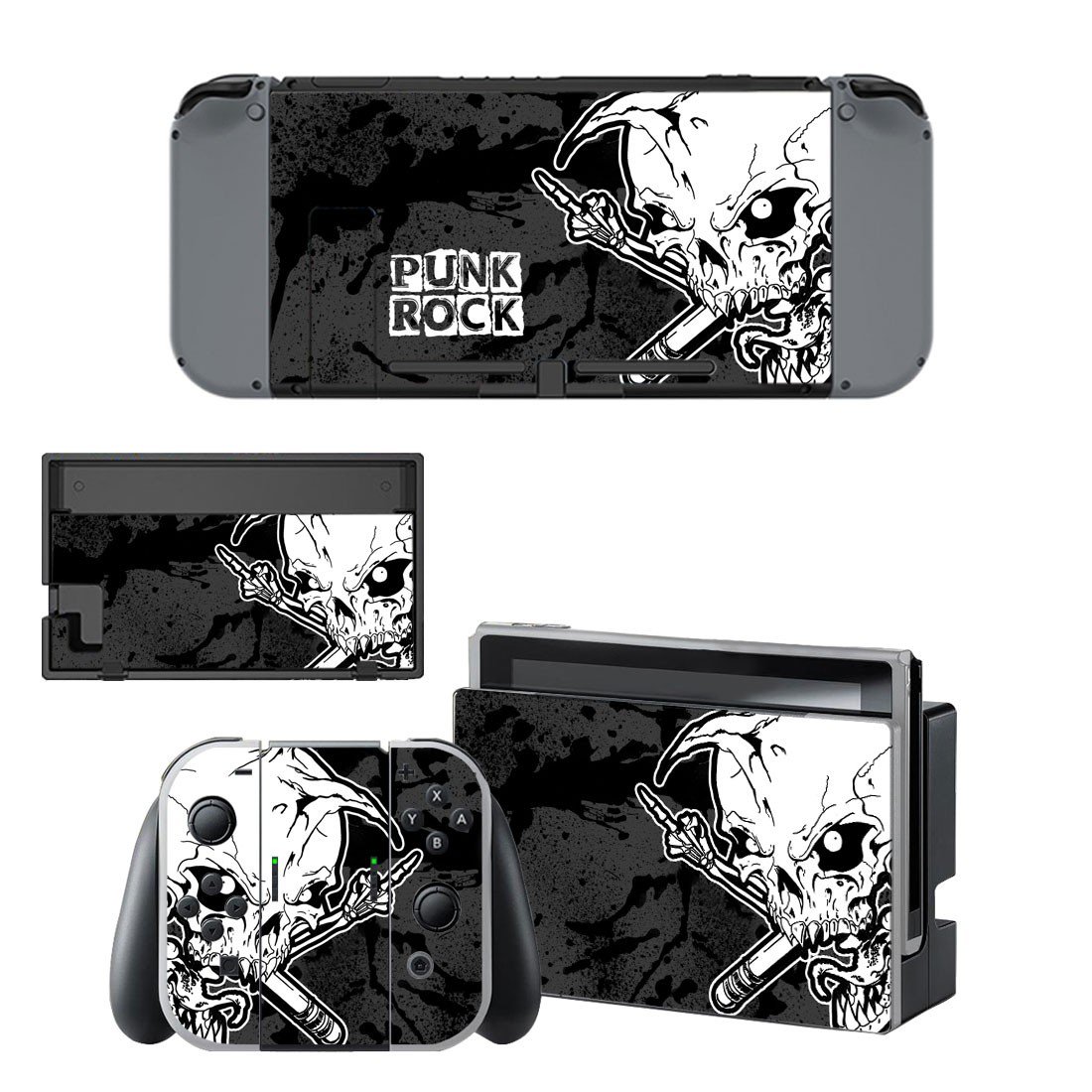 Punk rock Nintendo switch console sticker skin